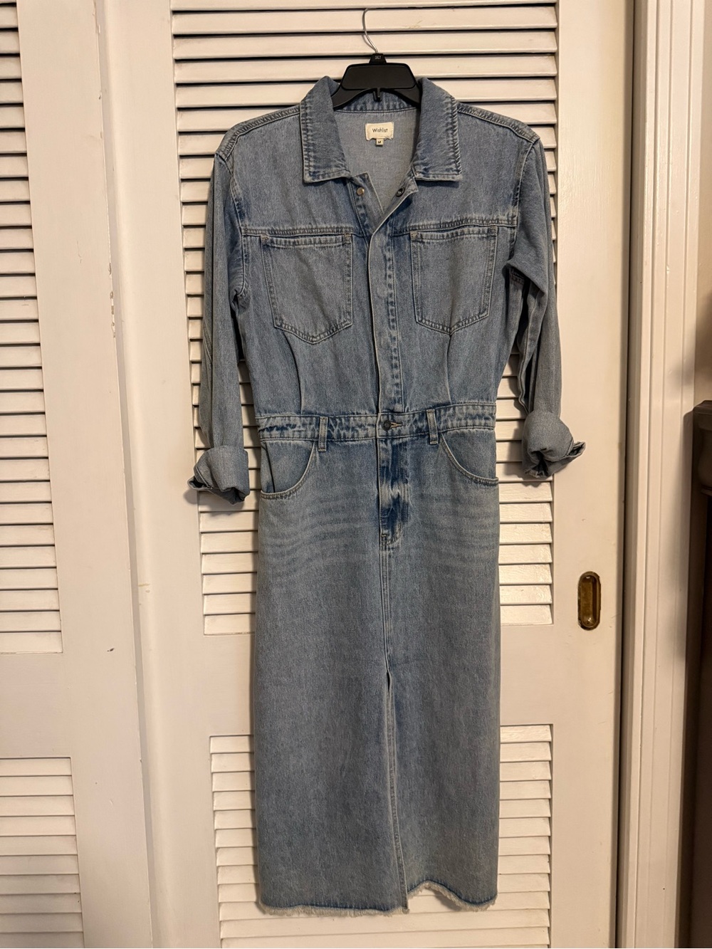 Wishlist Light Blue Denim Jumpsuit Dress